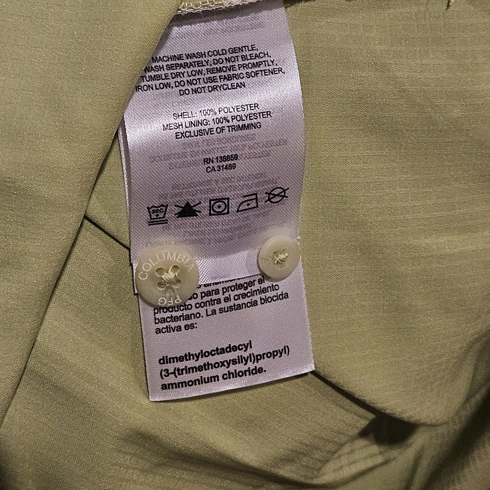 NWT FCA Men's PFG Tamiami™ II Short Sleeve Shirt, Chartreuse Green - Size Large - Picture 7 of 10